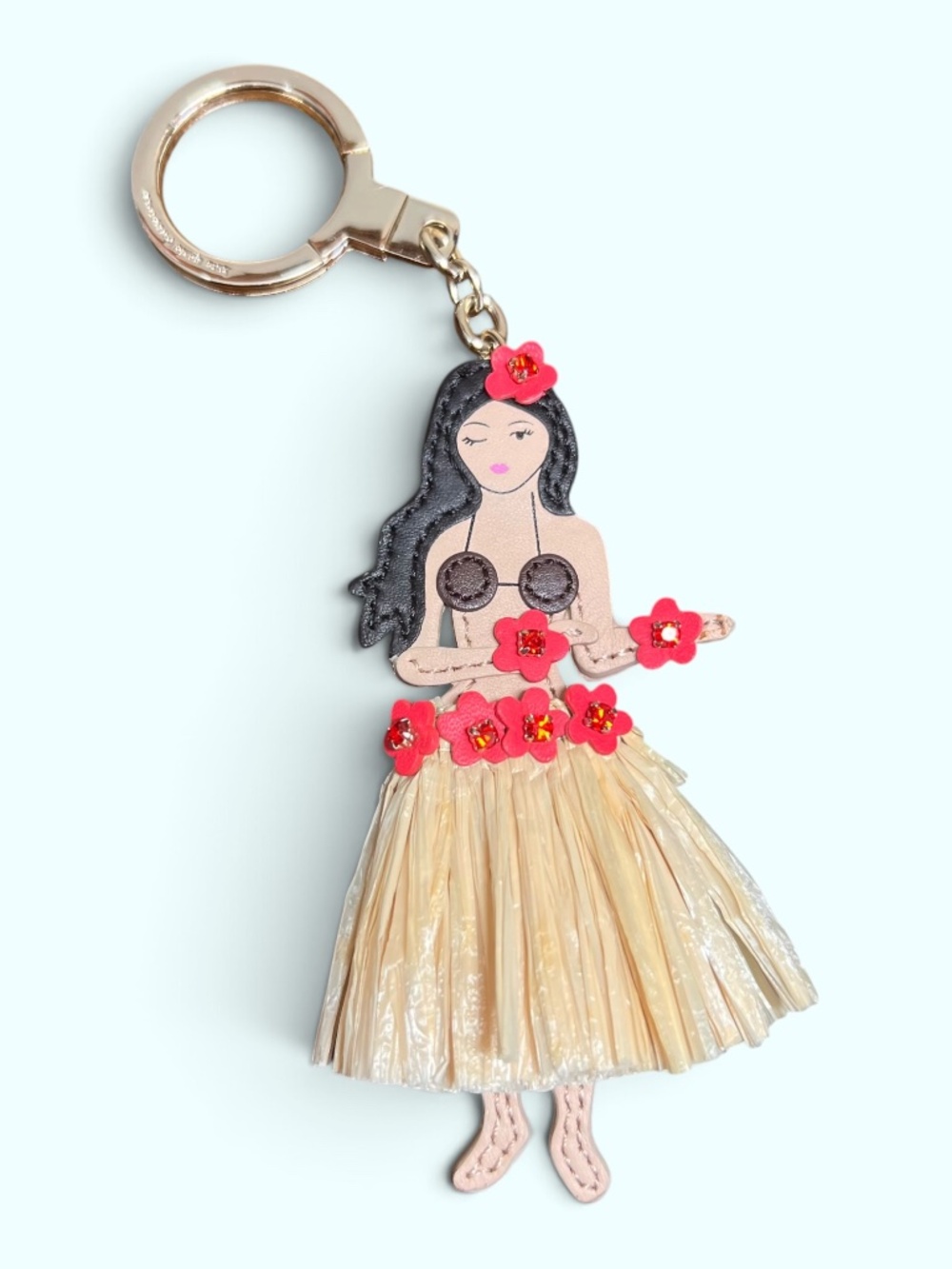 Kate Spade Limited Edition Hula girl keychain